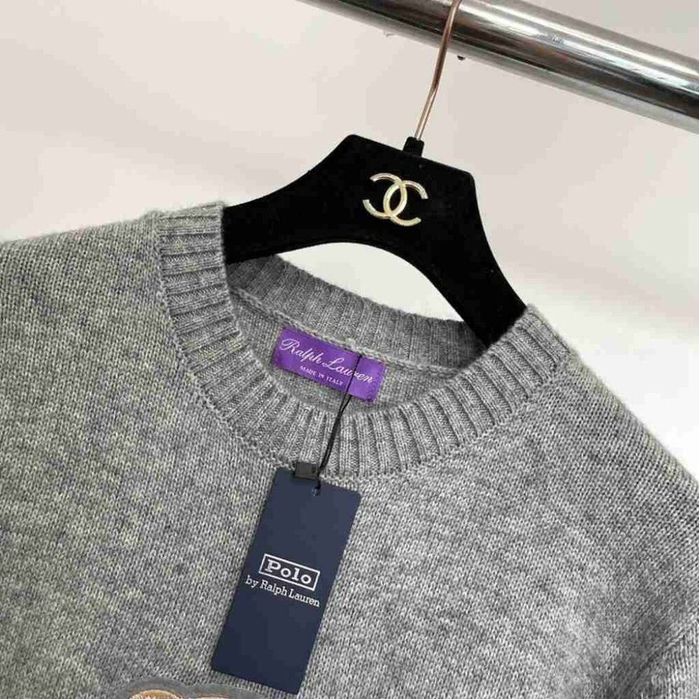 Polo Ralph Lauren Gray Sweater with Bear Design - Picture 6 of 6